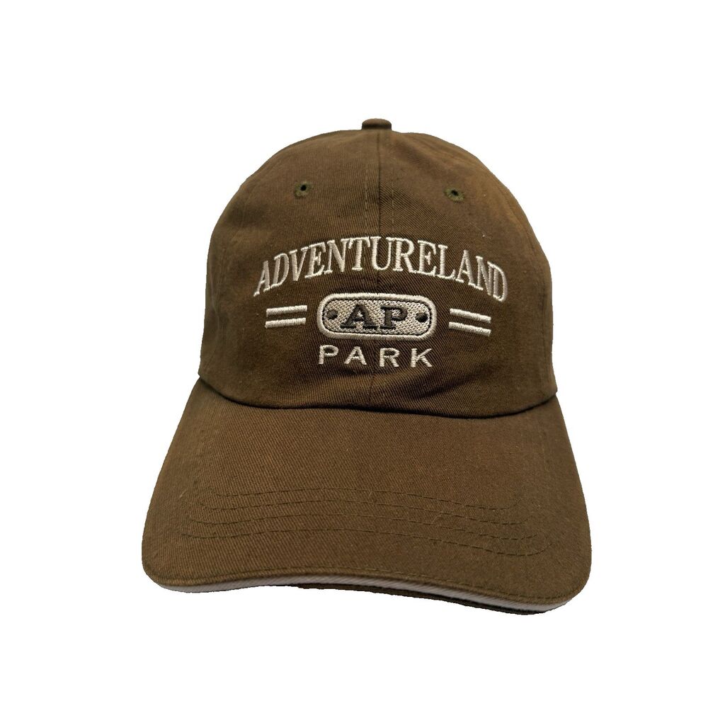 Adventureland Park Iowa Est 1973 Cotton Snapback Cap Beige Pre-Owned Hat EUC